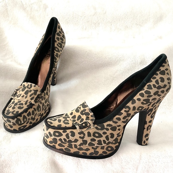 Colin Stuart~Women’s Platform‎ Leopard Print Leather Heels Size 7.5B - Picture 3 of 15